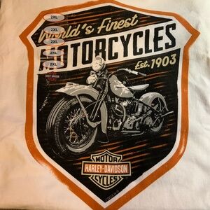 NEW Harley Davidson World’s Finest Motorcycles Pennsylvania Shirt Size XXL White